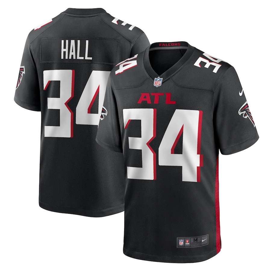 Men's Atlanta Falcons Darren Hall Nike Black Game Jersey