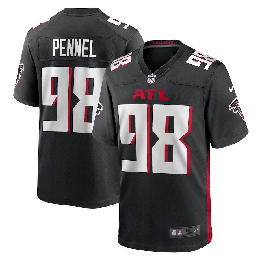 Men's Atlanta Falcons Mike Pennel Nike Black Game Jersey