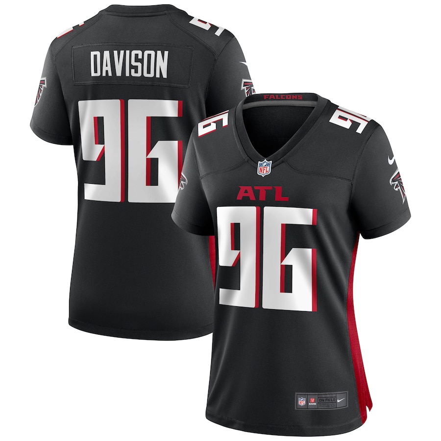 Women's Atlanta Falcons Tyeler Davison Nike Black Game Jersey