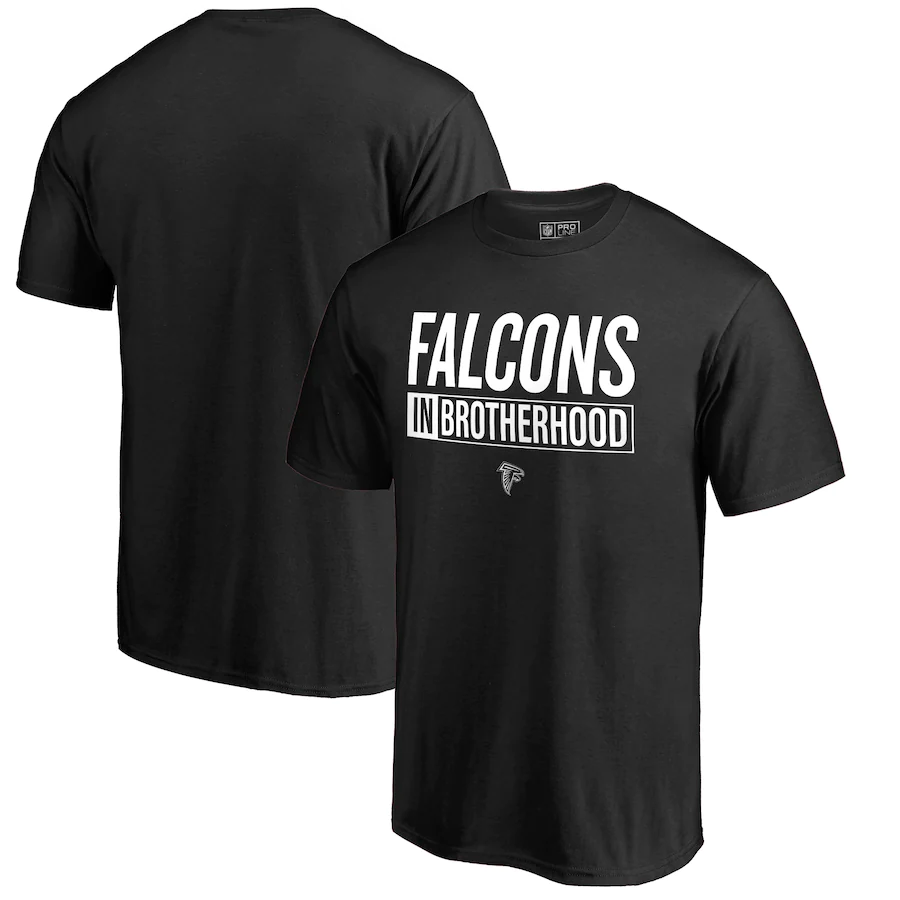 Men's Atlanta Falcons NFL Pro Line by Black Brotherhood Stack T-Shirt