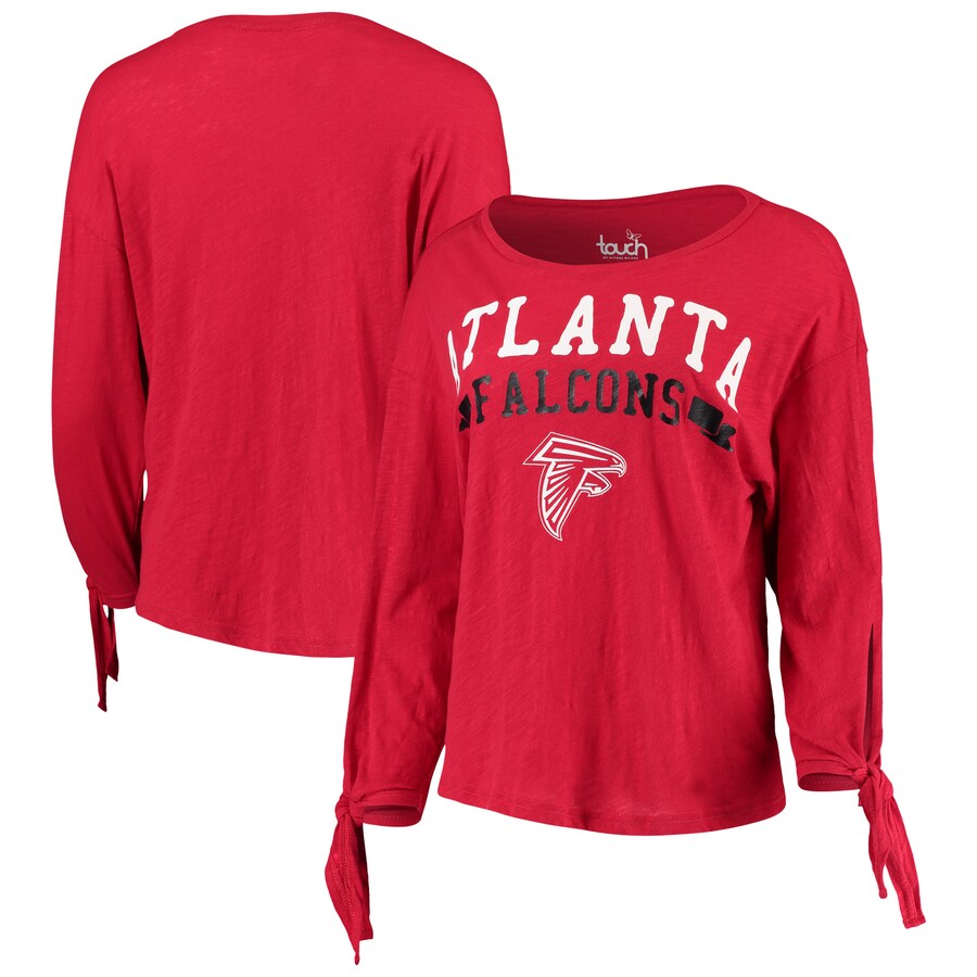 Women's Atlanta Falcons Touch Red On The Fly Long Sleeve T-Shirt